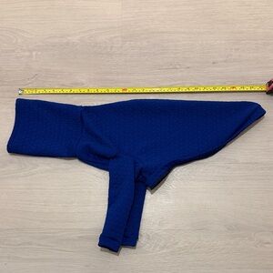 Navy Blue Quilted Dog Jacket with Turtleneck